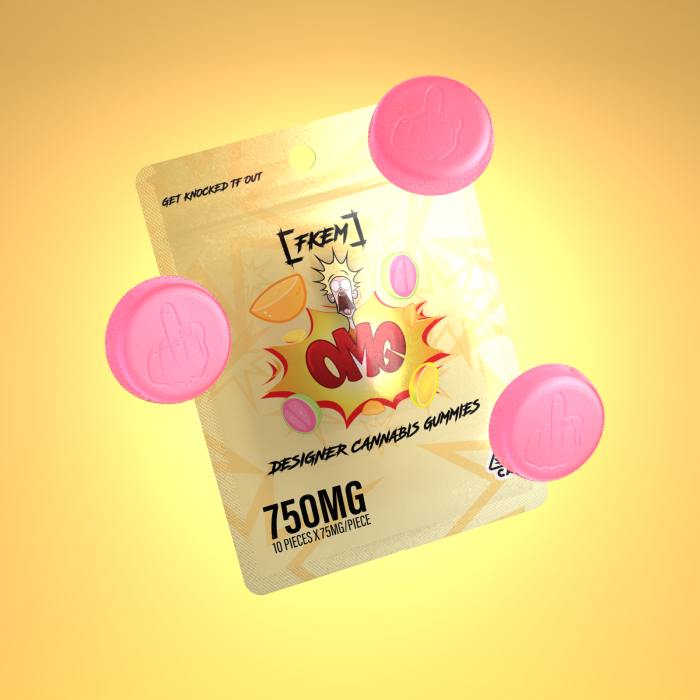 FKEM / Gummy  750 mg / OMG / Orange, Mango, Guava / HYBRID / pk  1