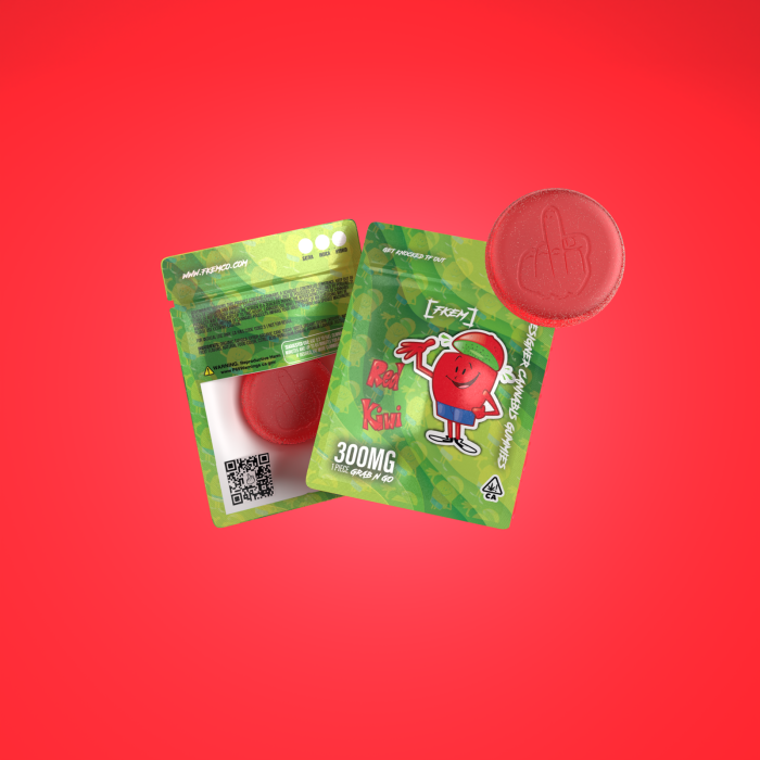 FKEM / Gummy  300 mg / Red Kiwi / INDICA / singles / pk  1