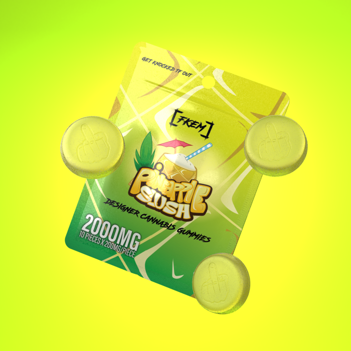 FKEM / Gummy 2000 mg / Pineapple Slush / SATIVA / pk 1