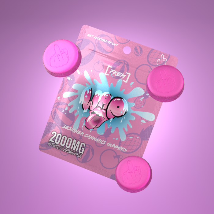 FKEM / Gummy 2000 mg / WAP / Watermelon, Apple, Pineapple / INDICA / pk 1