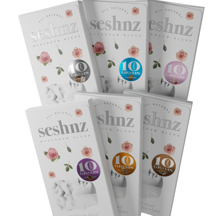 Seshnz chocolate bar | mushroom blend | 10 GR | assorted flavors  | pk 1