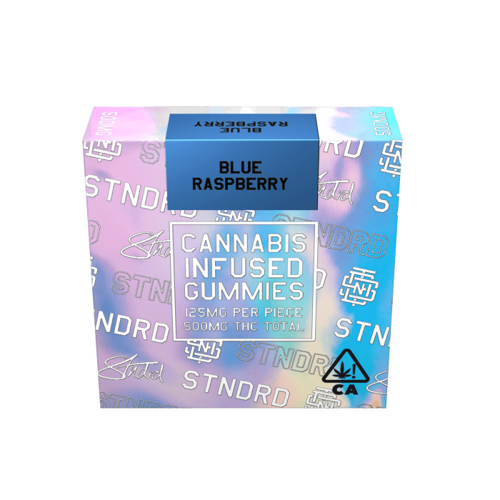 STNDRD - Gummy  500 mg - Hybrid- Blue Raspberry - (Pk 1) $24 ea.