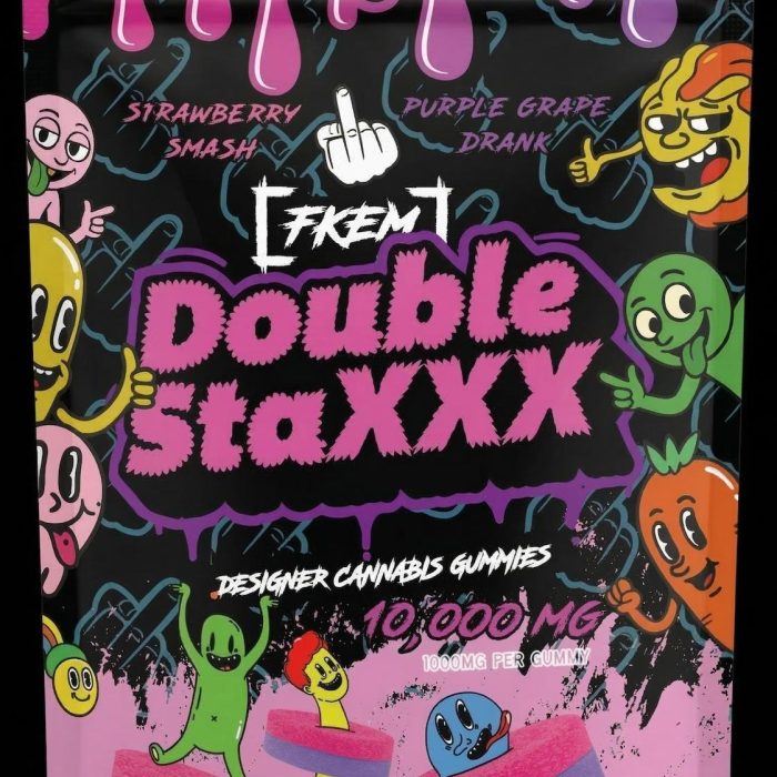 FK / Gummy 10000 mg /  DOUBLE STAXX / Strawberry Smash / Purple Grape Drank / Sativa pk 1 / $120 ea