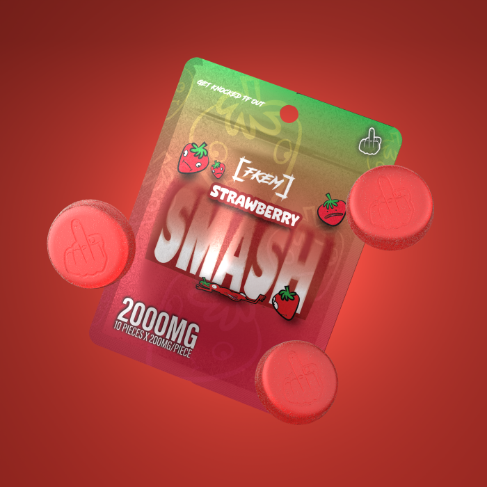 FK / Gummy 2000 mg  / Strawberry Smash / HYBRID / pk 1